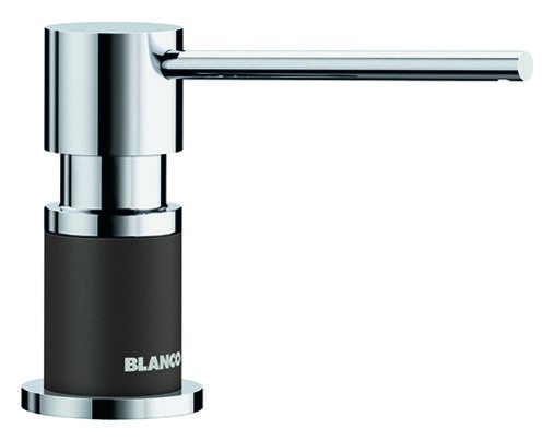 Blanco Lato, дозатор жидкого моющего средства, хром/кофе Детальное фото товара: Blanco Lato, дозатор жидкого моющего средства, хром/кофе