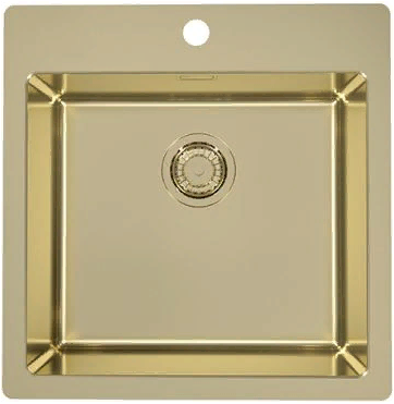 Фото товара: ALVEUS PURE MONARCH 30 GOLD-90 FS, мойка, нержавеющая сталь, медь (в компл. с выпуском без сифона)