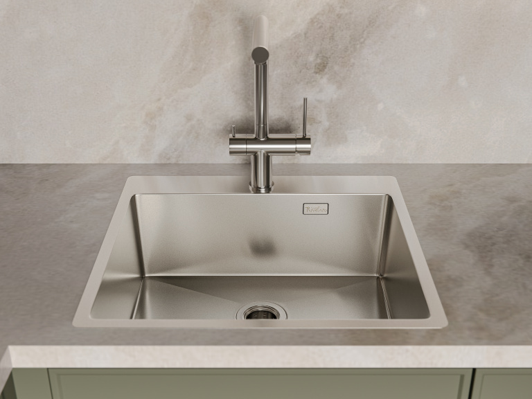 Детальное фото товара: Rivelato RINOX 5450 INOX, мойка, нержавеющая сталь