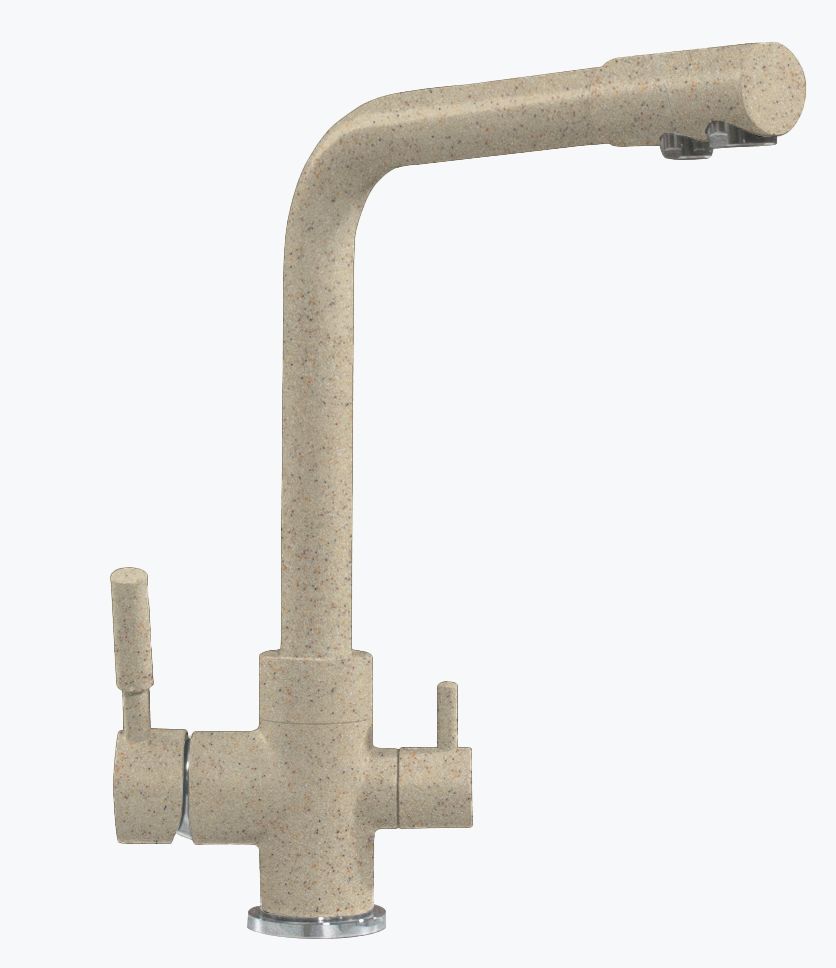 Фото товара: Polygran Высокий Дуо, смеситель, опал 328