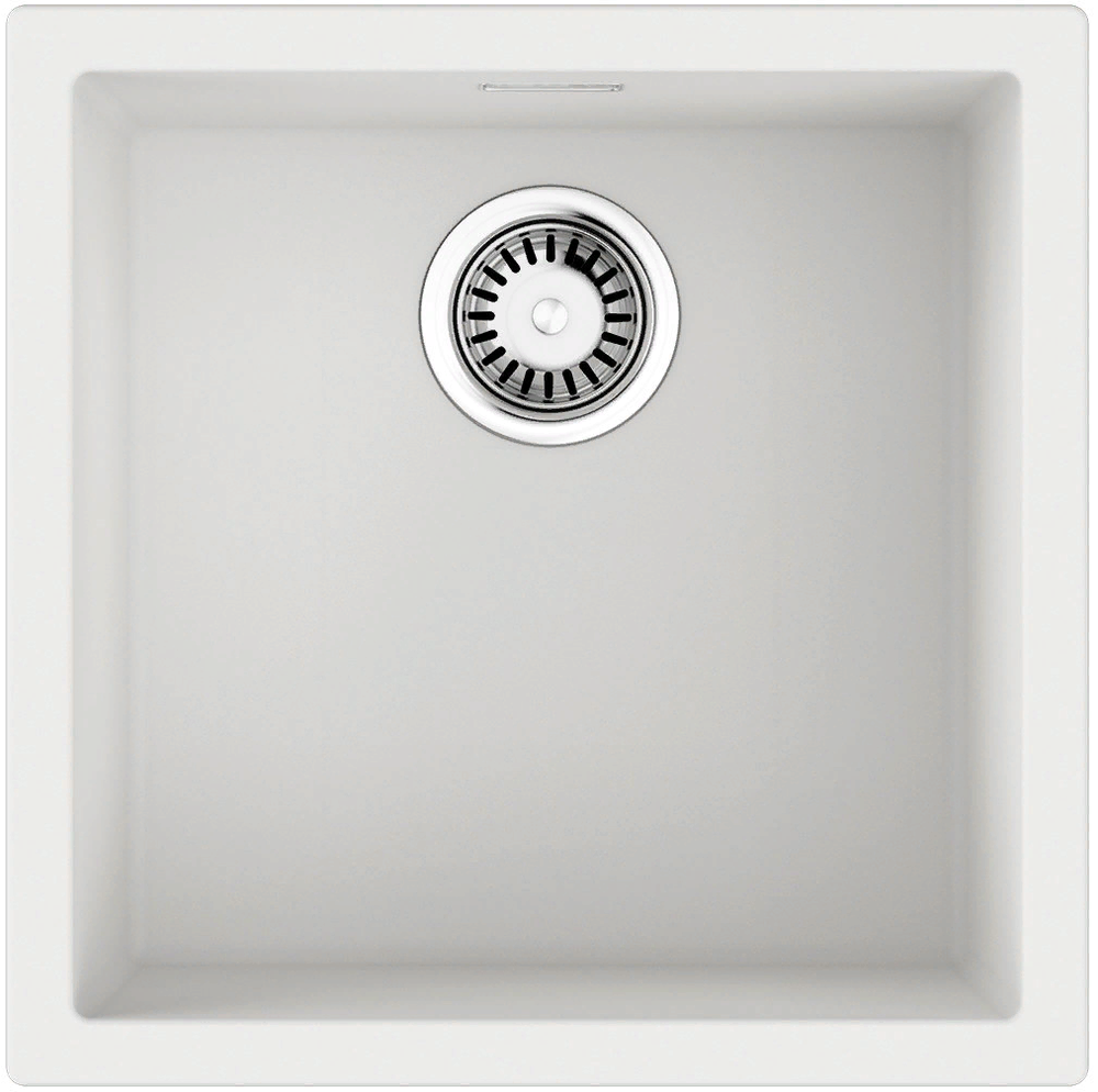 Omoikiri Yamakawa 45T-U/I-WH, мойка, гранит, белый Детальное фото товара: Omoikiri Yamakawa 45T-U/I-WH, мойка, гранит, белый