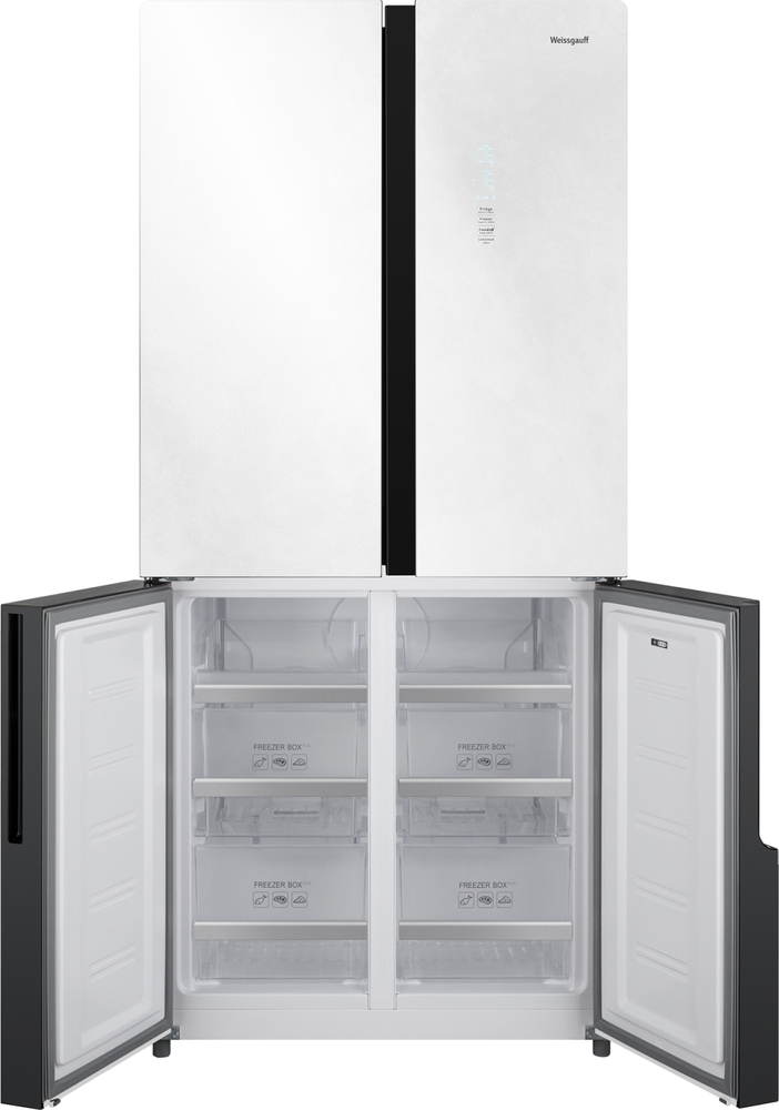 Детальное фото товара: Weissgauff WCD 450 White Rock Glass NoFrost Inverter