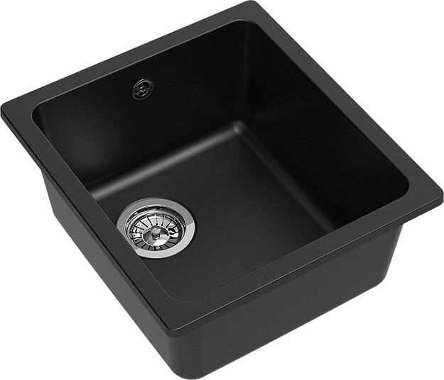 Детальное фото товара: Rivelato BERKANA BK-35 nero, мойка, гранит, черный