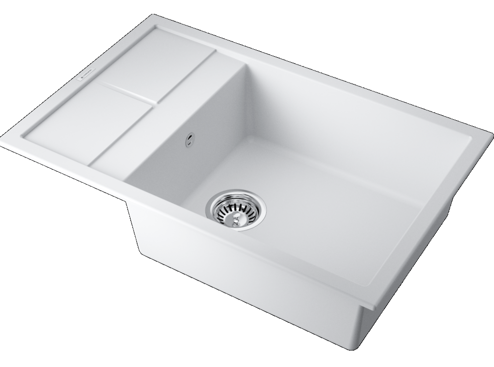 Детальное фото товара: Omoikiri Sumi 78-LB-WH, мойка, гранит, белый