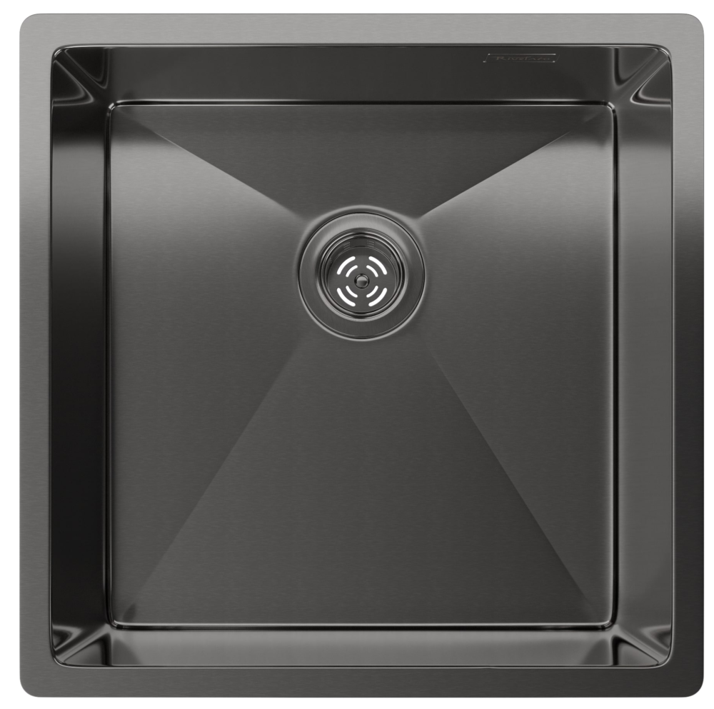 Фото товара: Rivelato RINOX 4444 UN PVD black, мойка, нержавеющая сталь, черный