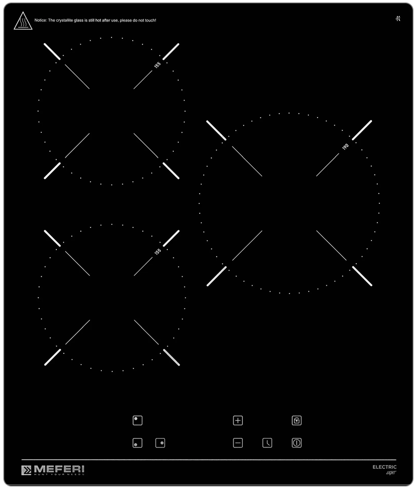 Фото товара: MEFERI MEH453BK LIGHT стеклокерамическая поверхность