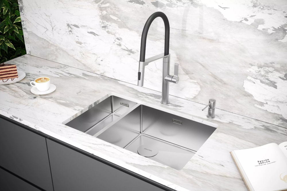 Детальное фото товара: Paulmark NEXT 69/2S UNI, мойка, нержавеющая сталь брашированная