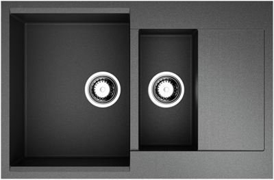 Фото товара: Omoikiri Daisen 78-2 BL, мойка, гранит, черный