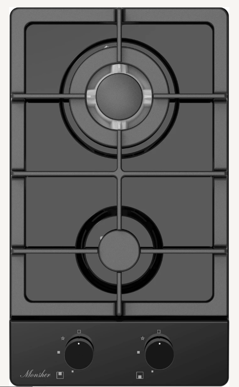 Фото товара: Monsher MSG 33 Noir газовая поверхность