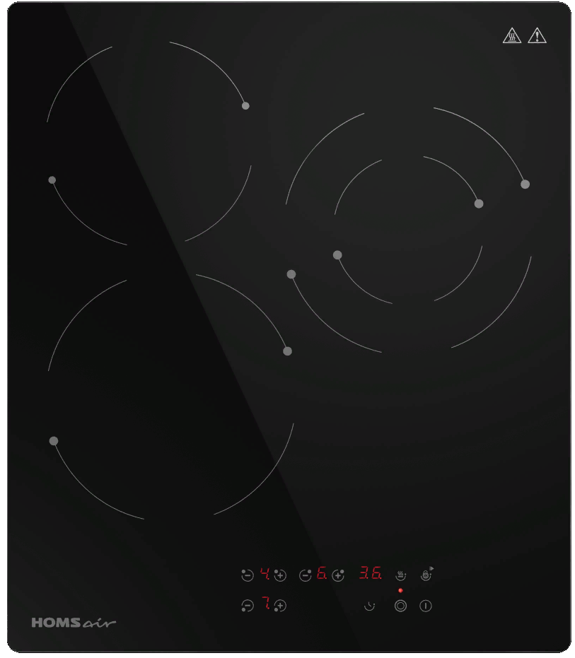 Фото товара: HOMSair HVC43DBK стеклокерамическая поверхность