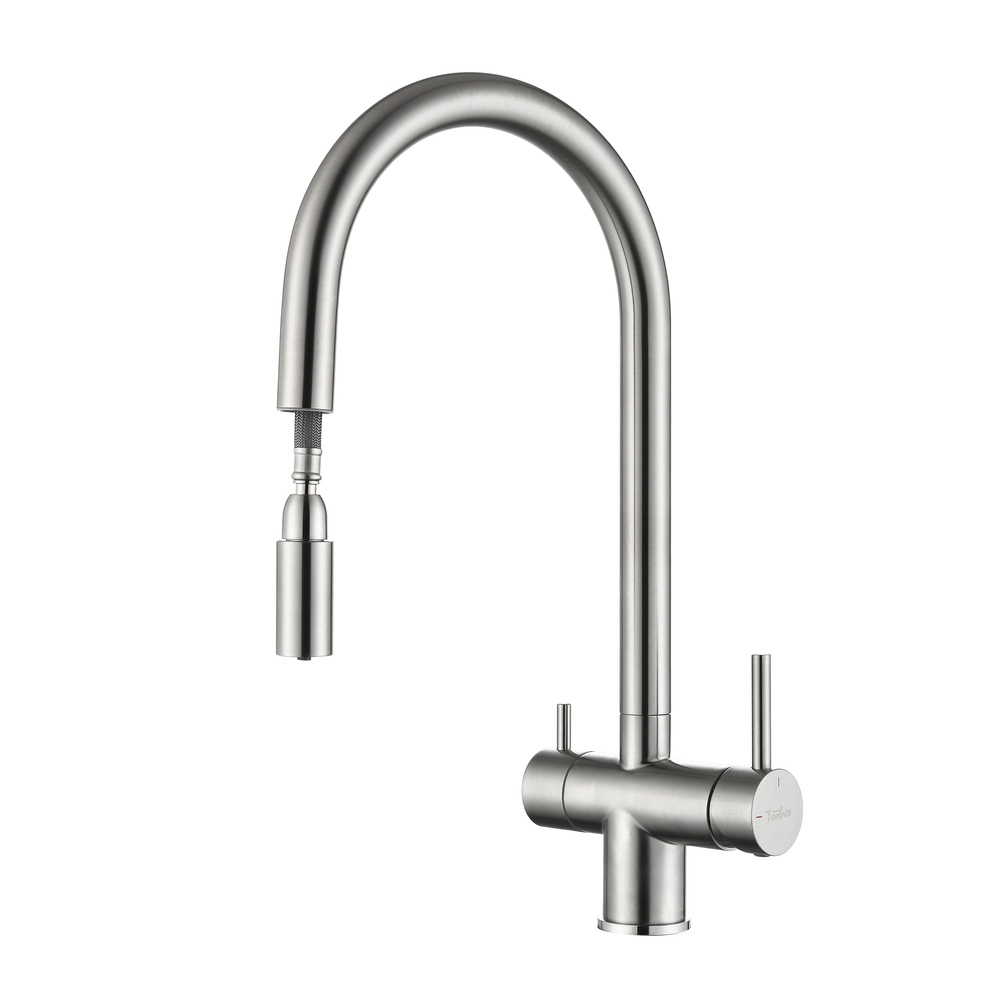Детальное фото товара: Rivelato TREVI 2433505 BS, смеситель, нержавеющая сталь