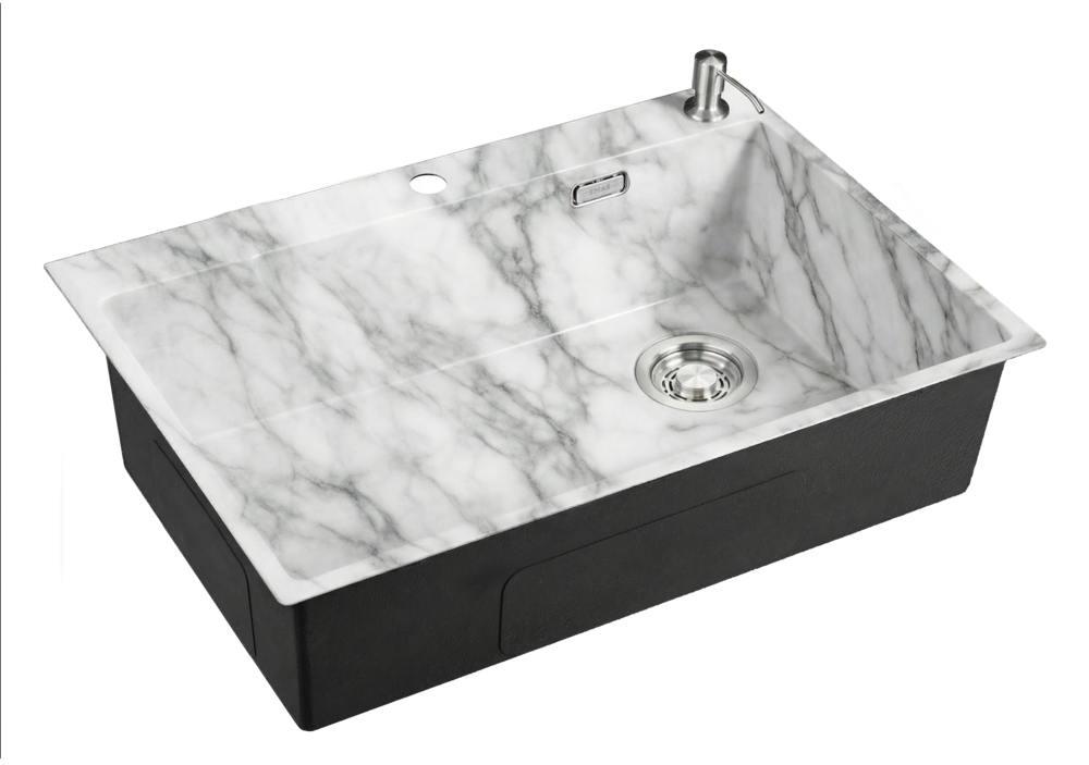 Фото товара: Emar EMB-660(TOP) White Elegant, мойка, нержавеющая сталь, белый