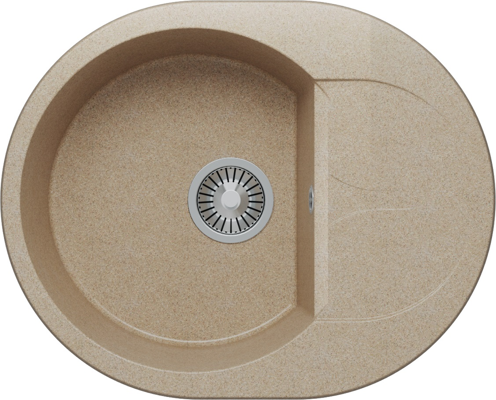Фото товара: Polygran ATOL-620, мойка, мрамор, песочный 302