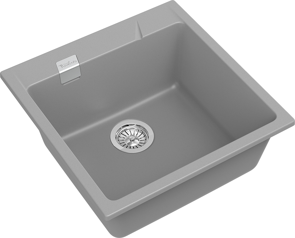 Детальное фото товара: Rivelato RAUM RM-50 grigio metallizzato, мойка, гранит, серый металлик