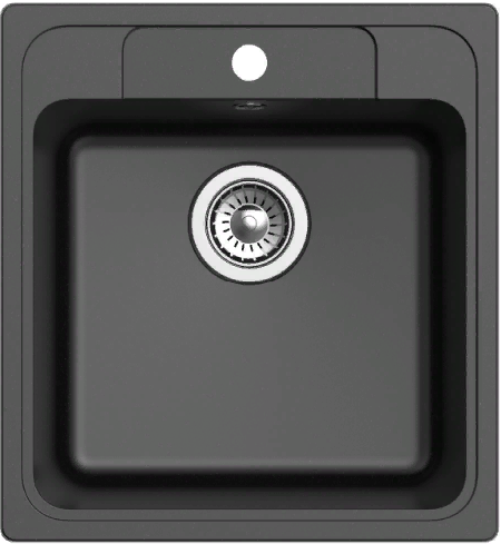 Ewigstein Elegant E- 50, мойка, гранит, черный Детальное фото товара: Ewigstein Elegant E- 50, мойка, гранит, черный