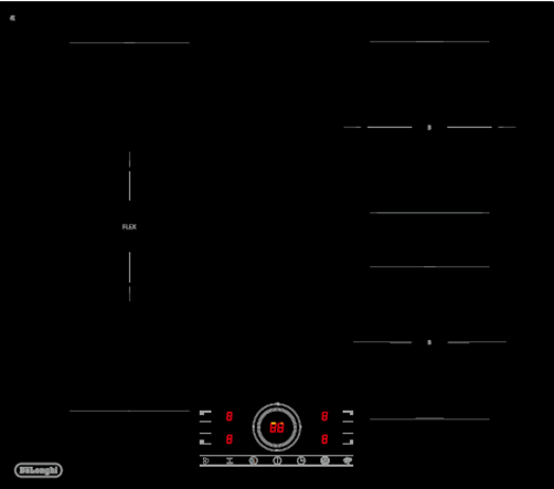 Фото товара: DeLonghi ELETTRA 4B1P CR индукционная поверхность