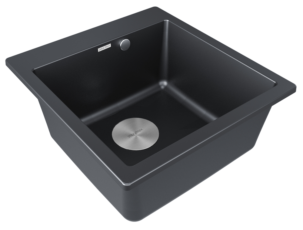 Детальное фото товара: Paulmark KANTE 50, мойка, гранит, черный металлик