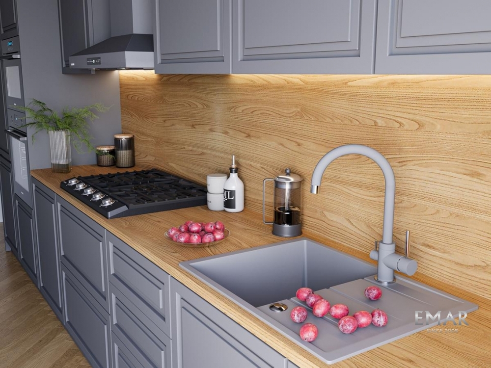 Emar EMQ-1700.Q, мойка, гранит, алмаз Детальное фото товара: Emar EMQ-1700.Q, мойка, гранит, алмаз