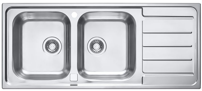 Фото товара: ALVEUS LINE MAXIM 100 SAT 90, мойка, нержавеющая сталь (в компл.с сифоном 1127257)