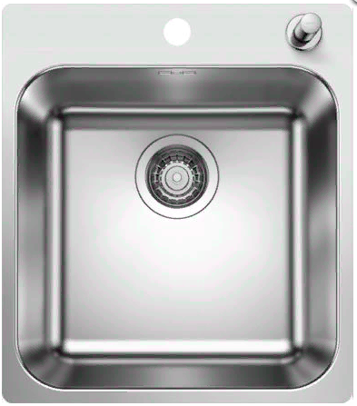 Фото товара: Blanco Supra 400-IF/A , мойка, нержавеющая сталь полированная, с клапаном-автоматом