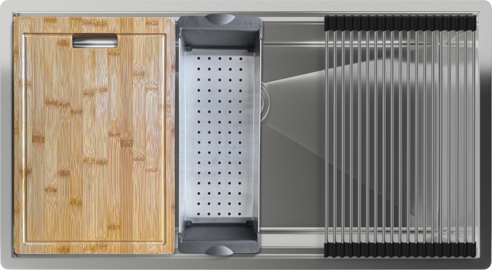 Детальное фото товара: Rivelato RINOX 8044 UN INOX, мойка, нержавеющая сталь