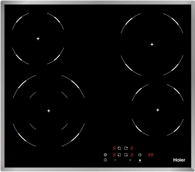 Фото товара: Haier HHY-C64DFB стеклокерамическая поверхность