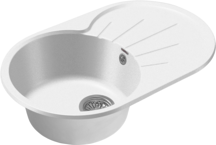 GranFest RONDO GF-R-750 L, мойка, мрамор, иней Фото товара: GranFest RONDO GF-R-750 L, мойка, мрамор, иней
