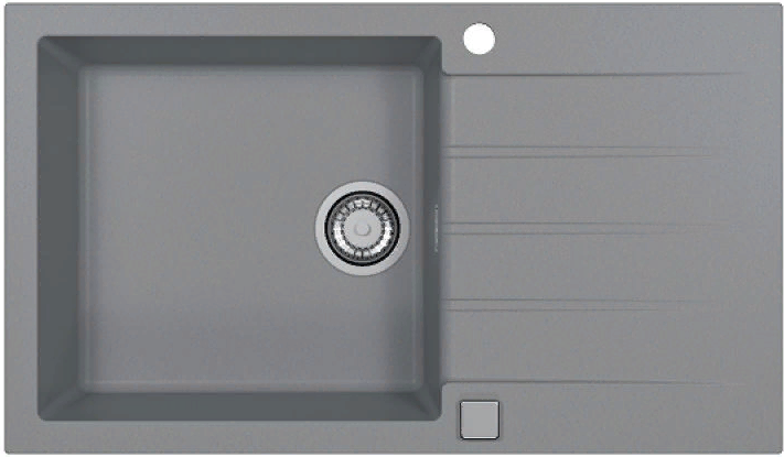Фото товара: ALVEUS GRANITAL CADIT 40 CONCRETE - G81, мойка, гранит, серый (в комплекте с сифоном 1132823)