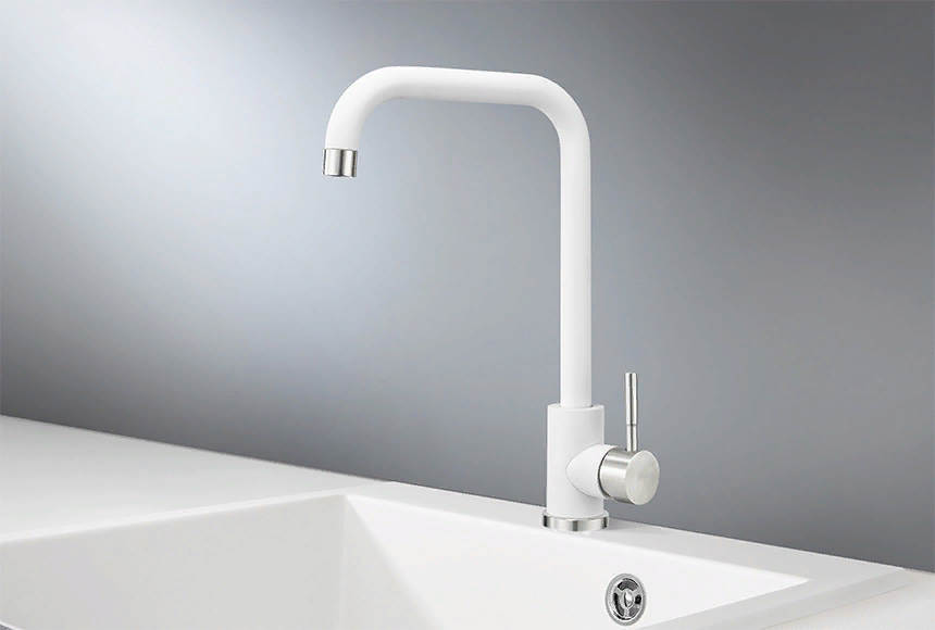 Детальное фото товара: GRANULA 4033 смеситель, гранит, белый