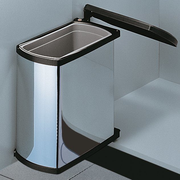 Детальное фото товара: Hailo Oko-Flex мусорное ведро 18 л плоское в распашной шкаф от 450 мм