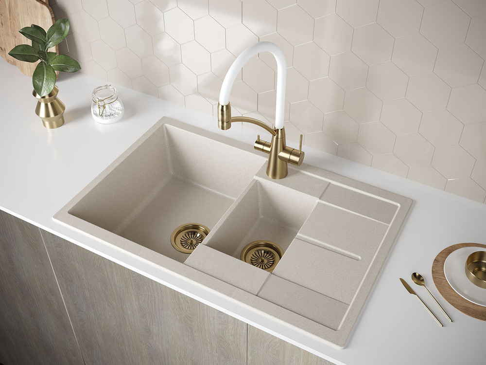 Детальное фото товара: Paulmark FLUGEN 60/1,5, мойка, гранит, бежевый