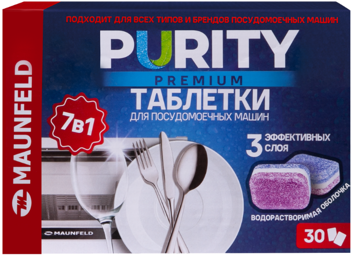 Фото товара: Maunfeld таблетки для посудомоечных машин MDT30PP