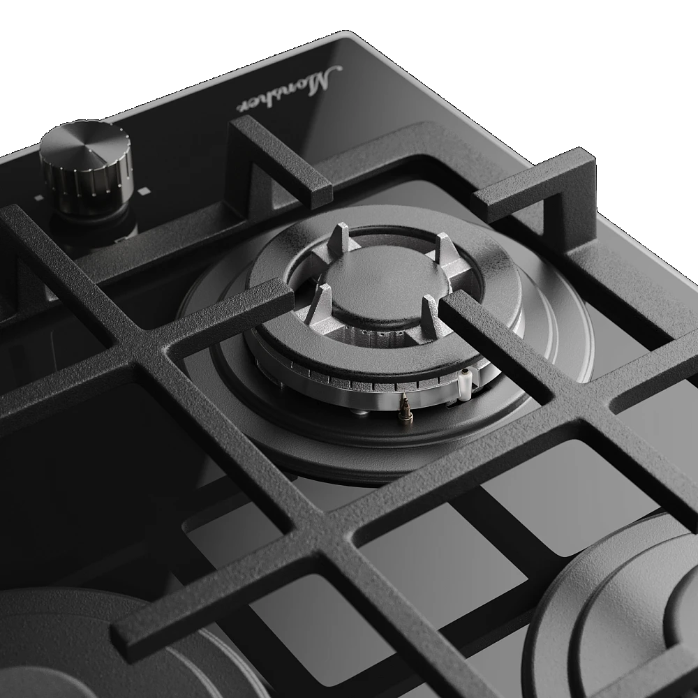 Monsher MGG 45 Noir Детальное фото товара: Monsher MGG 45 Noir газовая поверхность