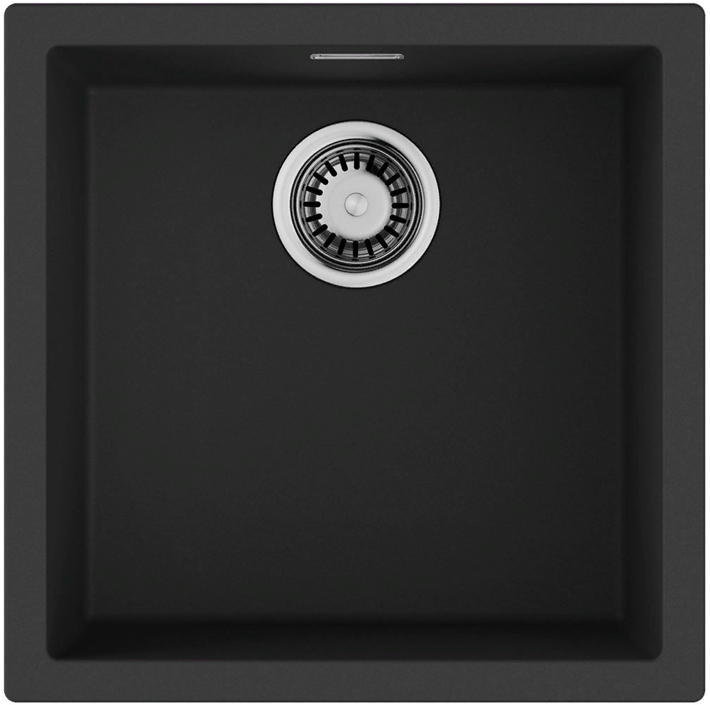Omoikiri Yamakawa 45T-U/I-BL, мойка, гранит, черный Детальное фото товара: Omoikiri Yamakawa 45T-U/I-BL, мойка, гранит, черный