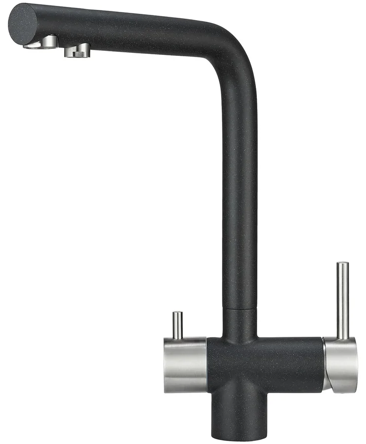 Фото товара: GRANULA 2305 смеситель, гранит, черный