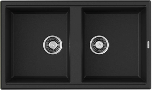 Фото товара: Omoikiri Tedori 86-2-BL, мойка, гранит, черный