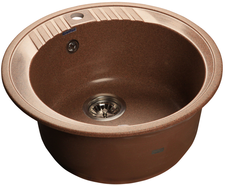 Фото товара: GranFest RONDO GF-R-520, мойка, мрамор, терракот