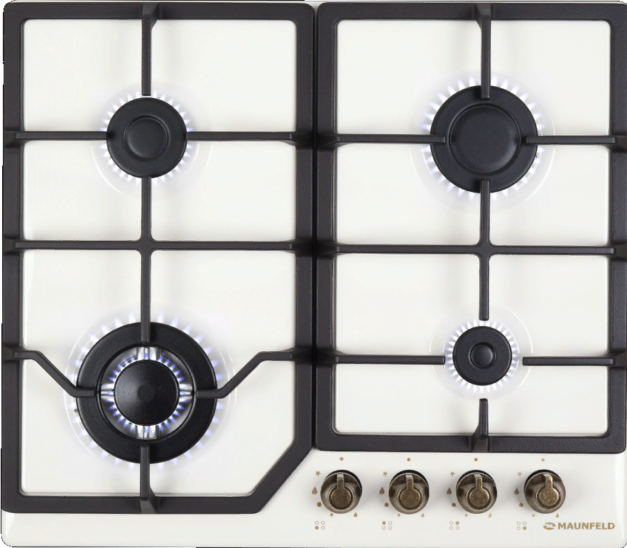 Maunfeld EGHE.64.43CBG.R/G Детальное фото товара: Maunfeld EGHE.64.43CBG.R/G газовая поверхность