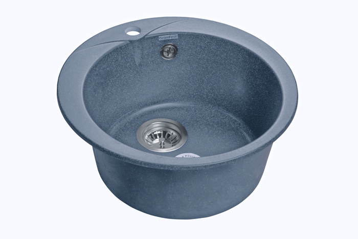 GranFest RONDO GF-R-480, мойка, мрамор, графит Детальное фото товара: GranFest RONDO GF-R-480, мойка, мрамор, графит