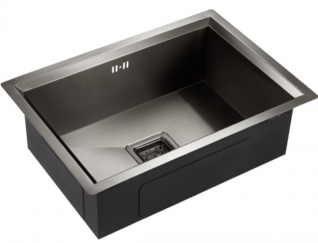 Детальное фото товара: Emar EMB-129А PVD Nano Dark, мойка, вороненая сталь