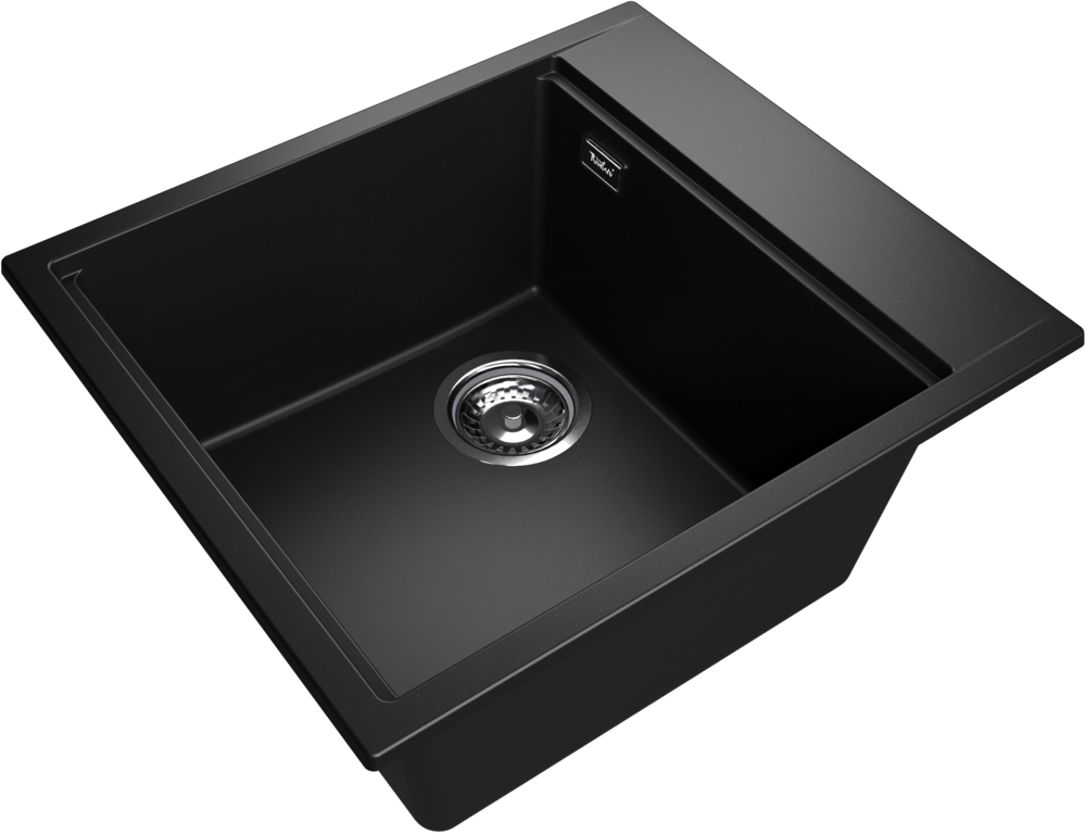 Детальное фото товара: Rivelato TESORO TR-455-L nero, мойка, гранит, черный