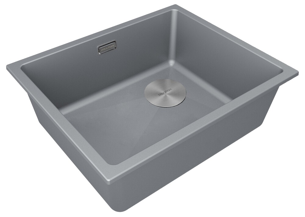 Детальное фото товара: Paulmark LUMI 55UNI-SKEW, мойка, гранит, серый металлик