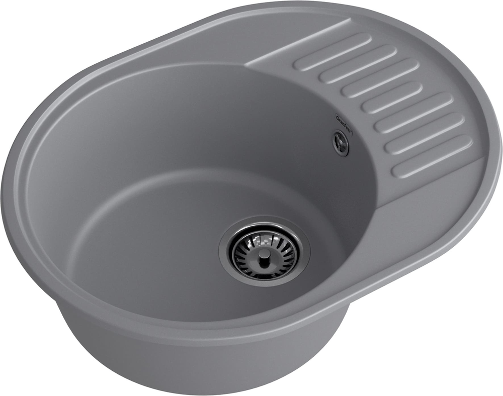 GranFest QUARZ GF-Z58, мойка, гранит, темно-серый Детальное фото товара: GranFest QUARZ GF-Z58, мойка, гранит, темно-серый