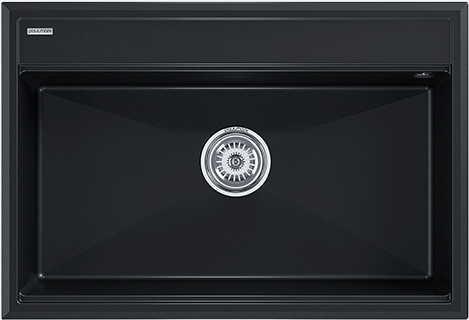 Paulmark STEPIA 80, мойка, гранит, черный металлик Детальное фото товара: Paulmark STEPIA 80, мойка, гранит, черный металлик