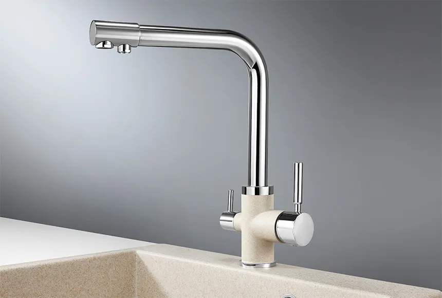 Детальное фото товара: GRANULA 3015 смеситель, гранит, хром/пирит
