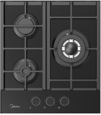 Детальное фото товара: Midea MG449TGB газовая поверхность