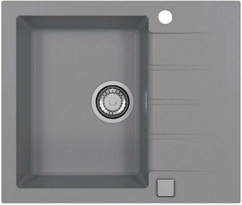 Детальное фото товара: ALVEUS GRANITAL CADIT 10 CONCRETE - G81, мойка, гранит, серый (в комплекте с сифоном 1132823)