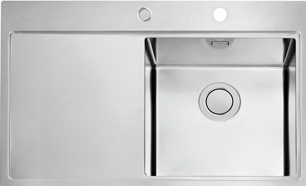 Фото товара: ALVEUS PURE UP 40 KMB 90 FI правая, мойка, нержавеющая сталь сатин (в комплекте с сифоном 1123351)