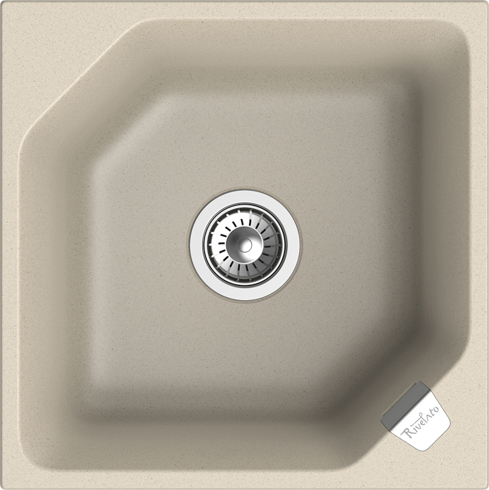 Фото товара: Rivelato LOCUS LS-50 beige scuro, мойка, гранит, темно-бежевый