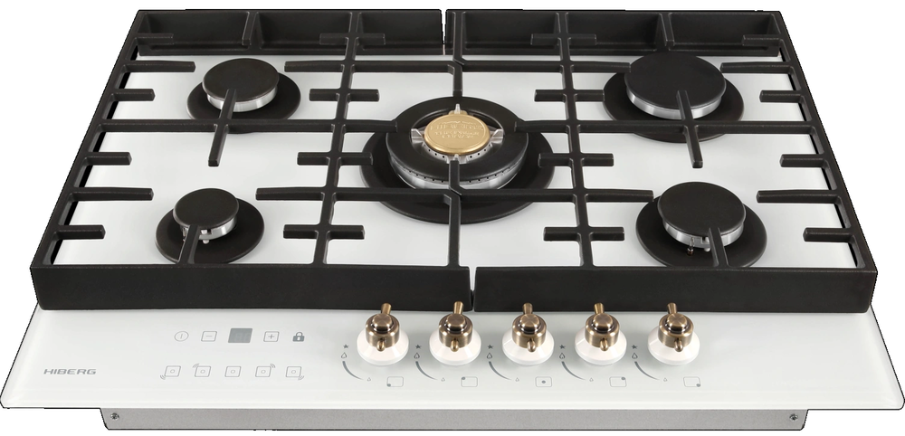 HIBERG VM 7155 W Детальное фото товара: HIBERG VM 7155 W газовая поверхность